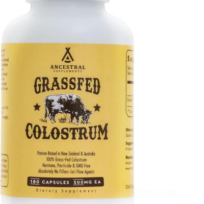Ancestral Supplements Grass Fed Beef Colostrum Supplement, 3000 mg, Offers Immune Support and Promotes Gut Health