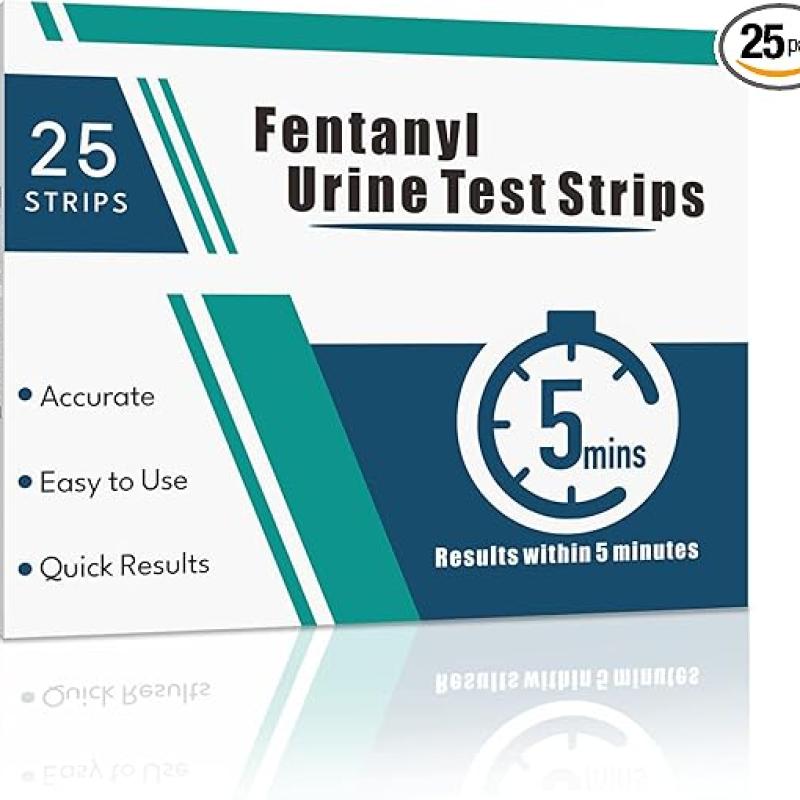 [25 Packs] Rapid Fentanyl Test Strip, Fentanyl Test Kit for Home Use with Accurate & Reliable Results 20 ng/mL - Ideal for Liquids, Powders and More