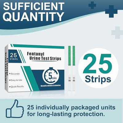 [25 Packs] Rapid Fentanyl Test Strip, Fentanyl Test Kit for Home Use with Accurate & Reliable Results 20 ng/mL - Ideal for Liquids, Powders and More